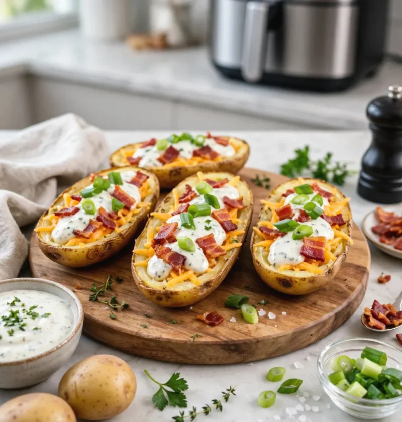 Easy Air Fryer Potato Skins