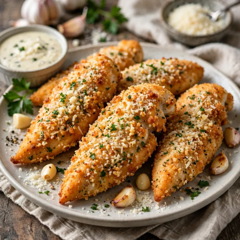 Garlic Parmesan Chicken Tenders & Easy and Delicious - Garlic Parmesan Chicken Tenders & Easy and Delicious