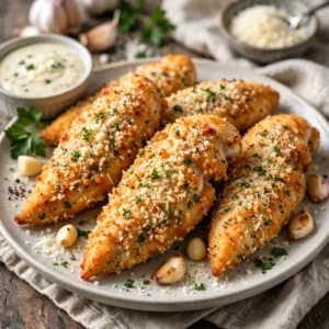 Garlic Parmesan Chicken Tenders & Easy and Delicious