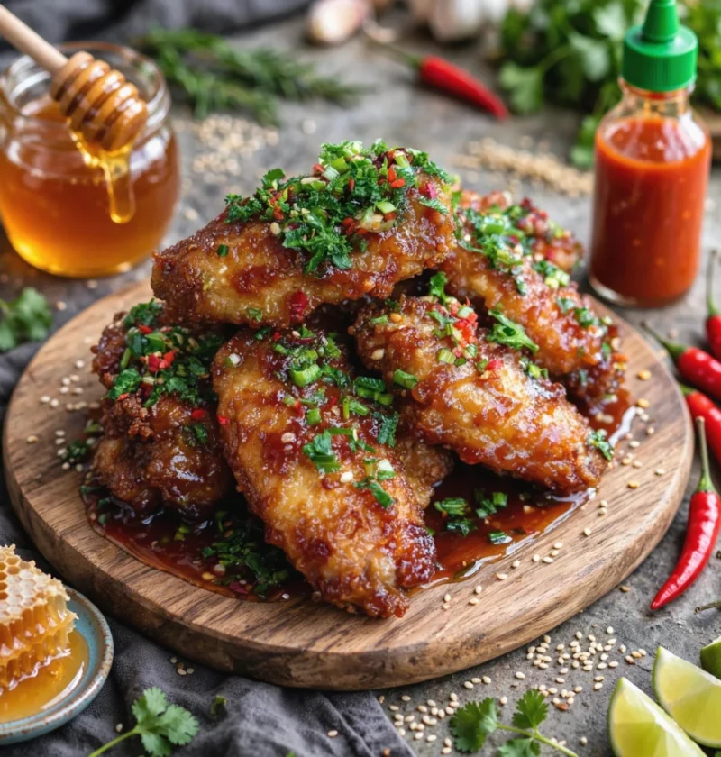 honey sriracha chicken wings