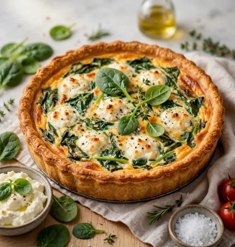 Ricotta and Spinach Quiche