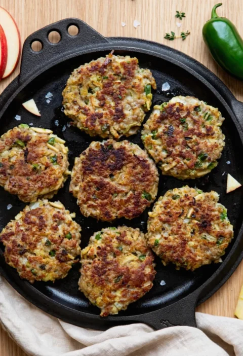 Apple Jalapeño Breakfast Sausage Patties