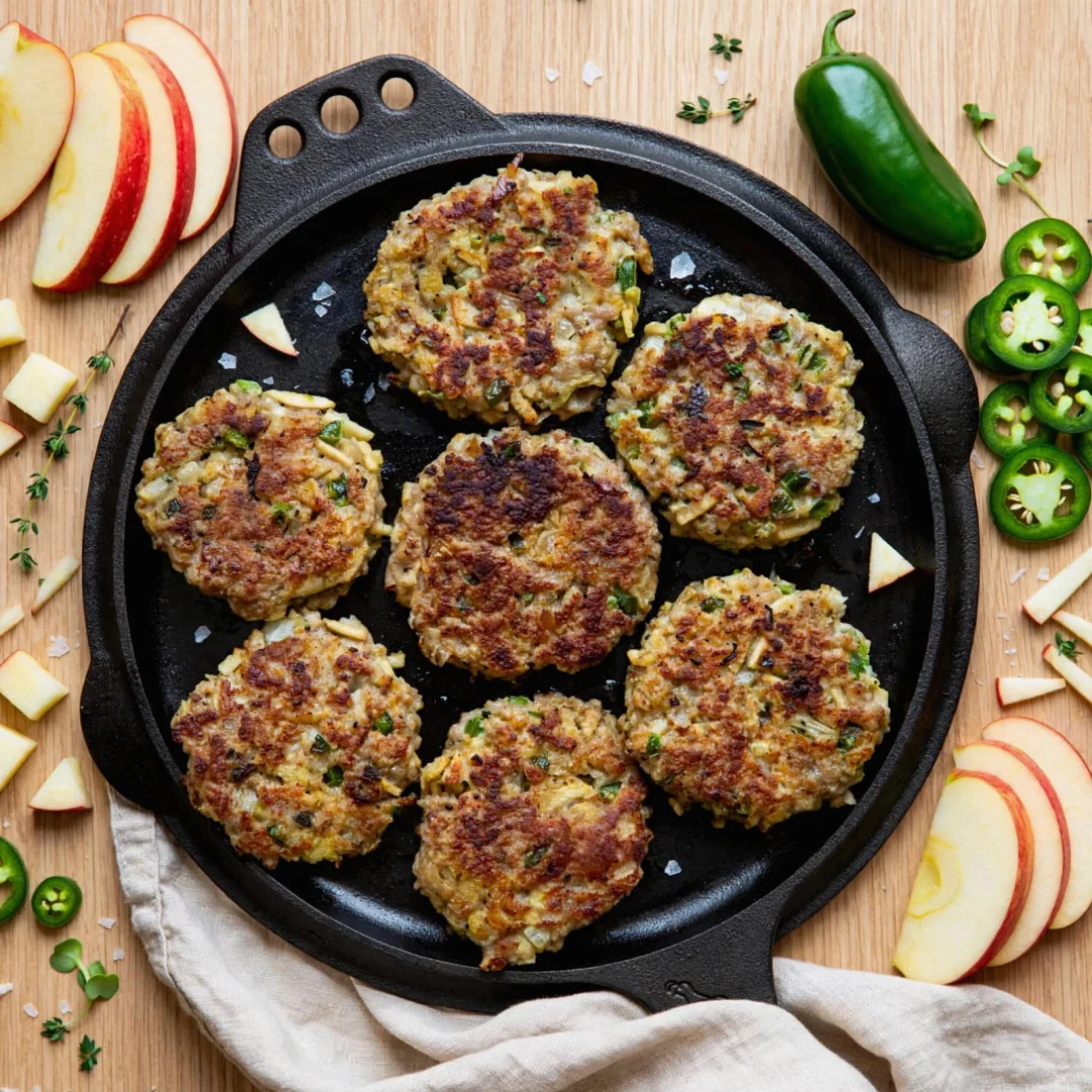 Apple Jalapeño Breakfast Sausage Patties