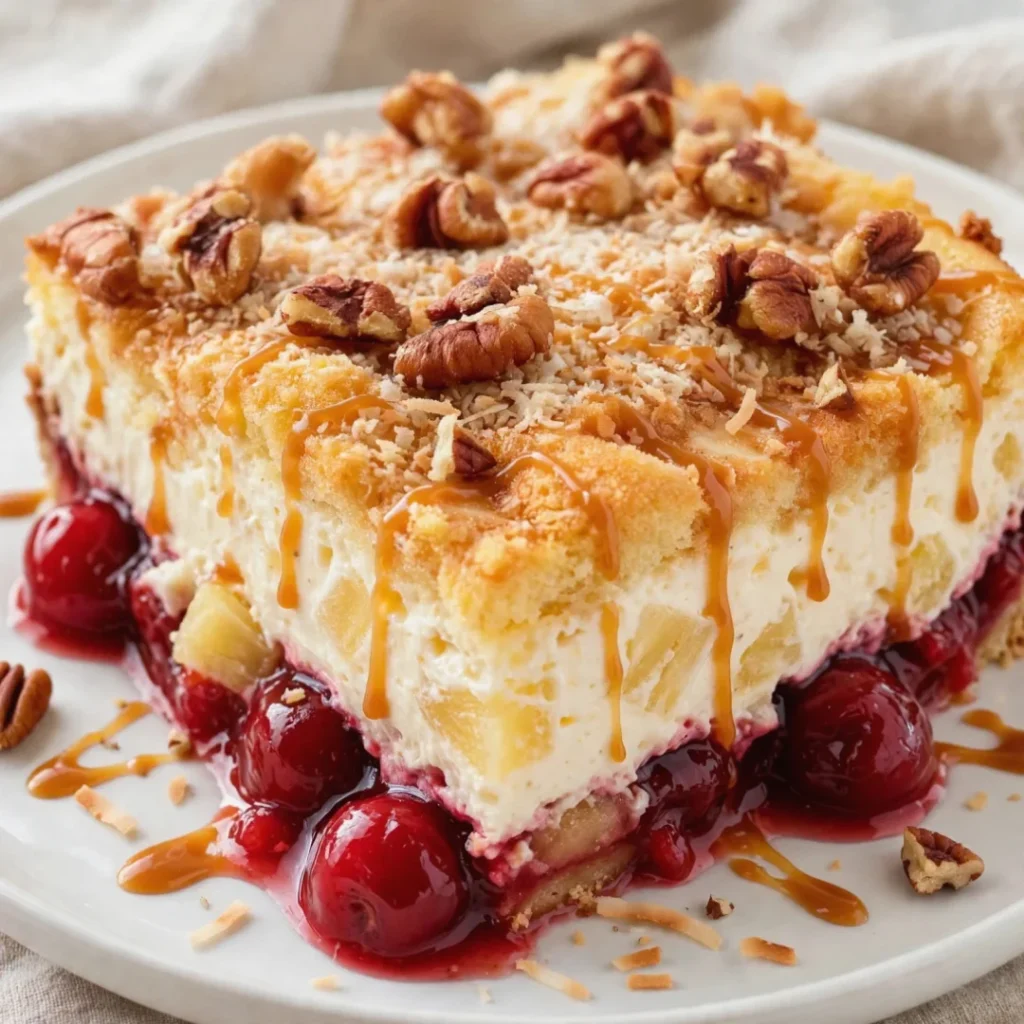Cherry Pineapple Cheesecake Dump Cake