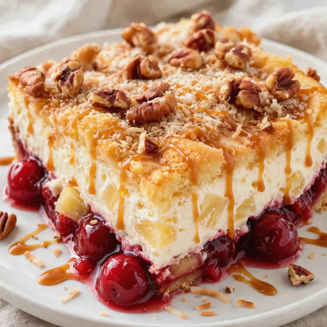Cherry Pineapple Cheesecake Dump Cake