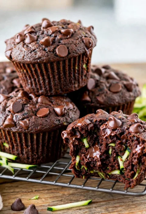 Chocolate Zucchini Muffins