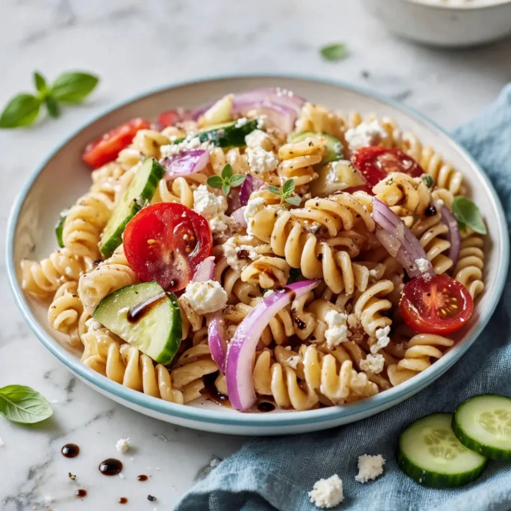 Classic Balsamic Pasta Salad with Feta
