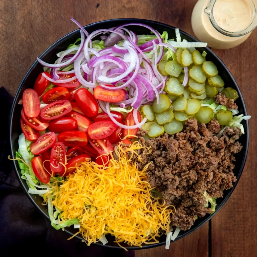 Classic Cheeseburger Salad with Special Sauce