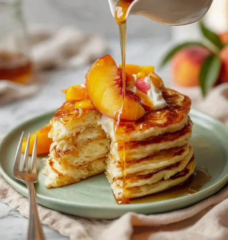 Easy Peach Pancakes