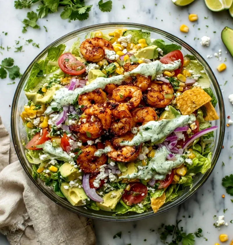 easy shrimp taco salad