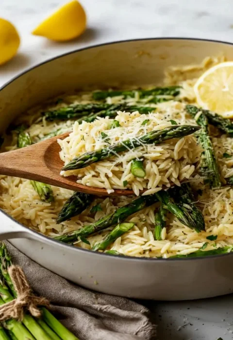 Irresistible Orzo with Asparagus and Parmesan