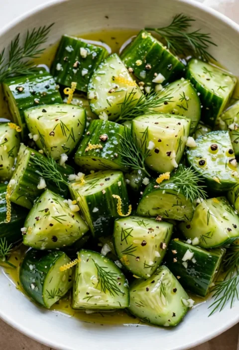 Lemon Dill Cucumber Salad