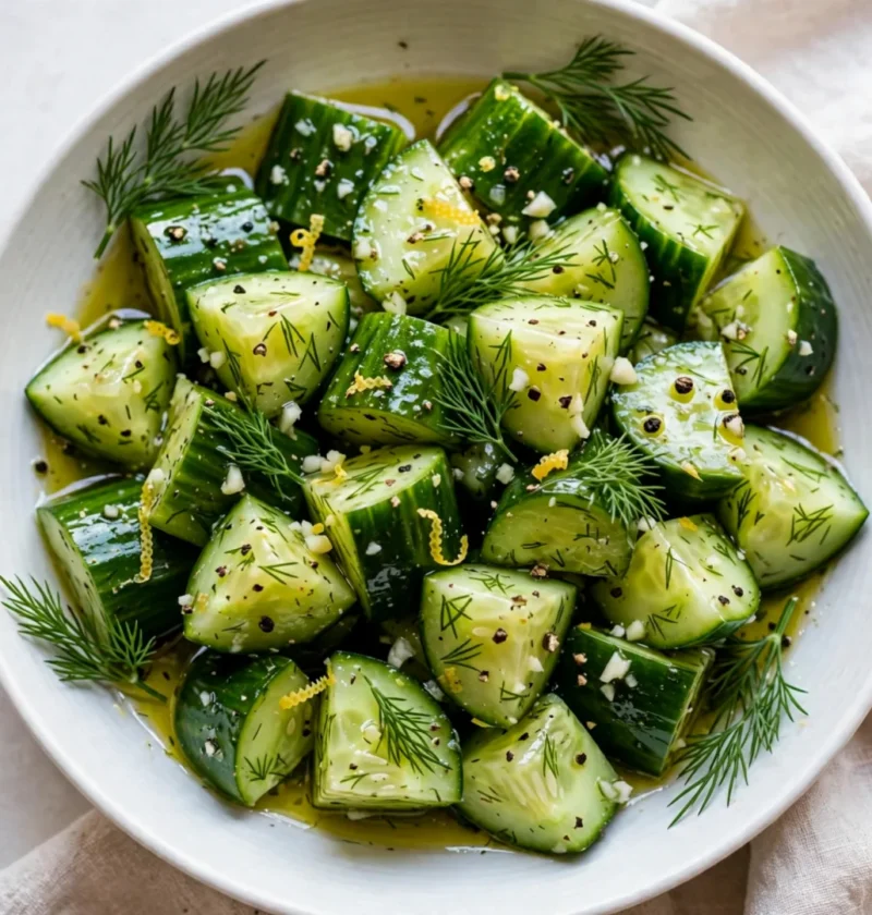 Lemon Dill Cucumber Salad