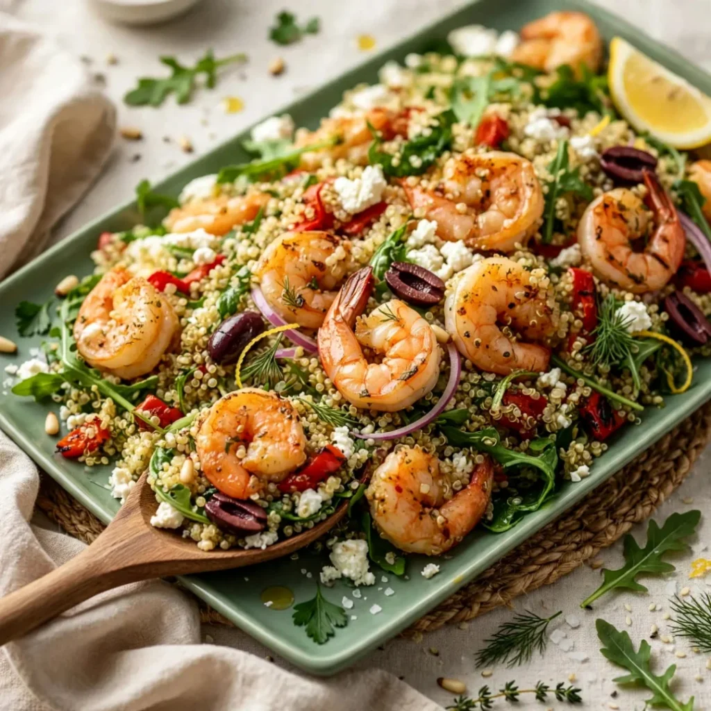Mediterranean Shrimp Quinoa Salad - Mediterranean Shrimp Quinoa Salad