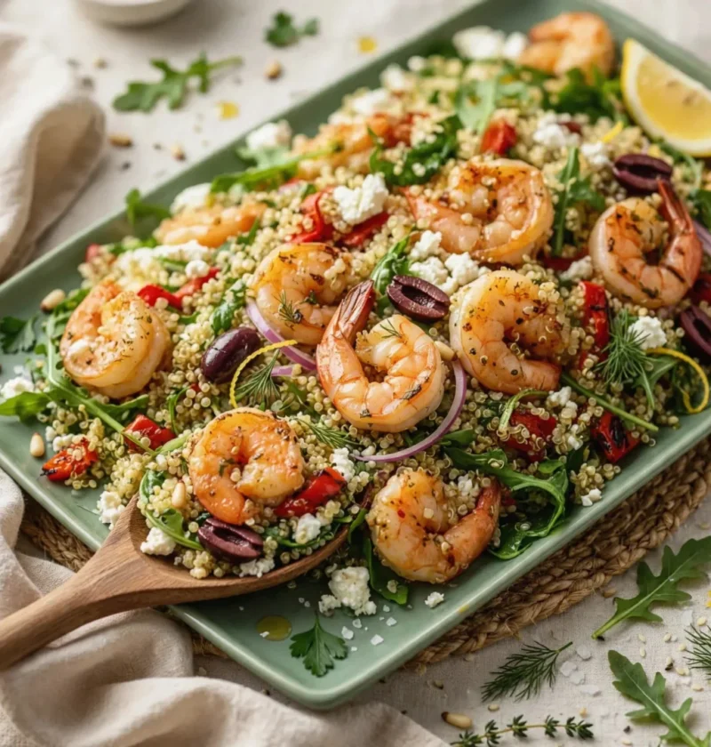 Mediterranean Shrimp Quinoa Salad