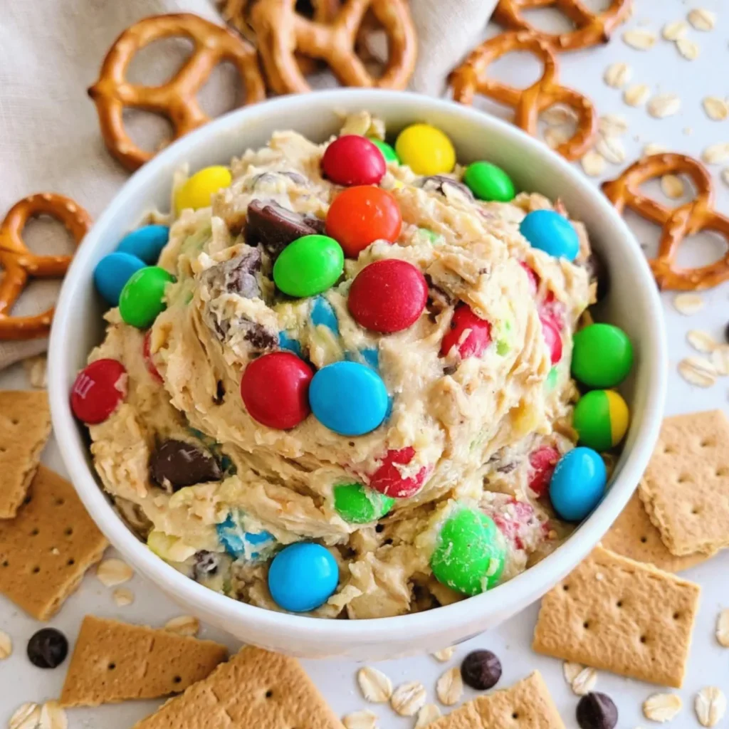 Monster Cookie Dough Dip - Monster Cookie Dough Dip