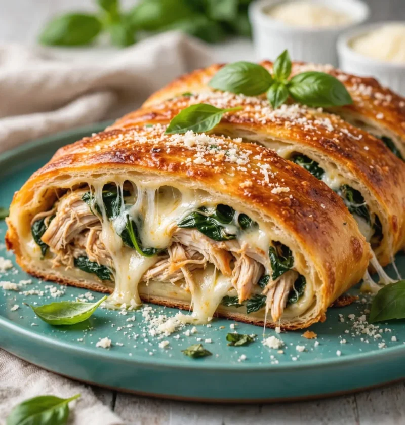 Mouthwatering Chicken and Spinach Stromboli