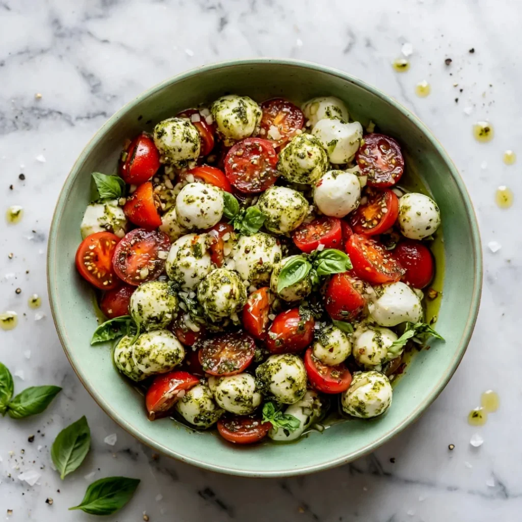 Mouthwatering Pesto Caprese Salad