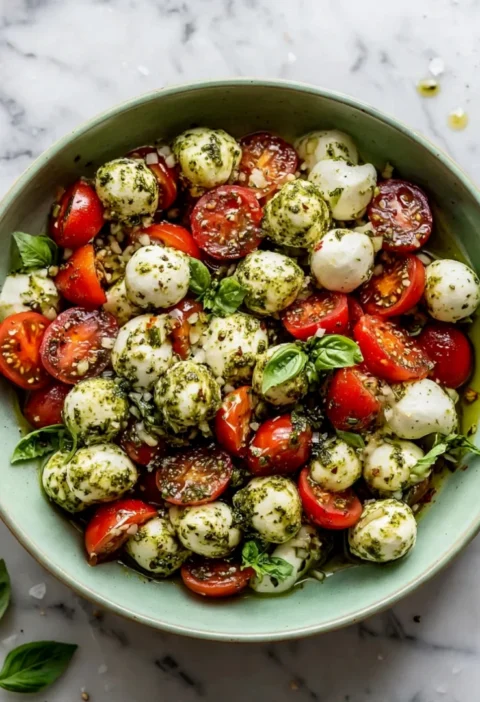 Mouthwatering Pesto Caprese Salad