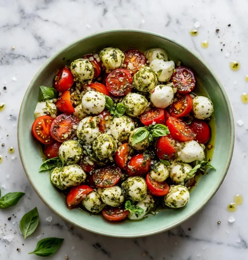 Mouthwatering Pesto Caprese Salad