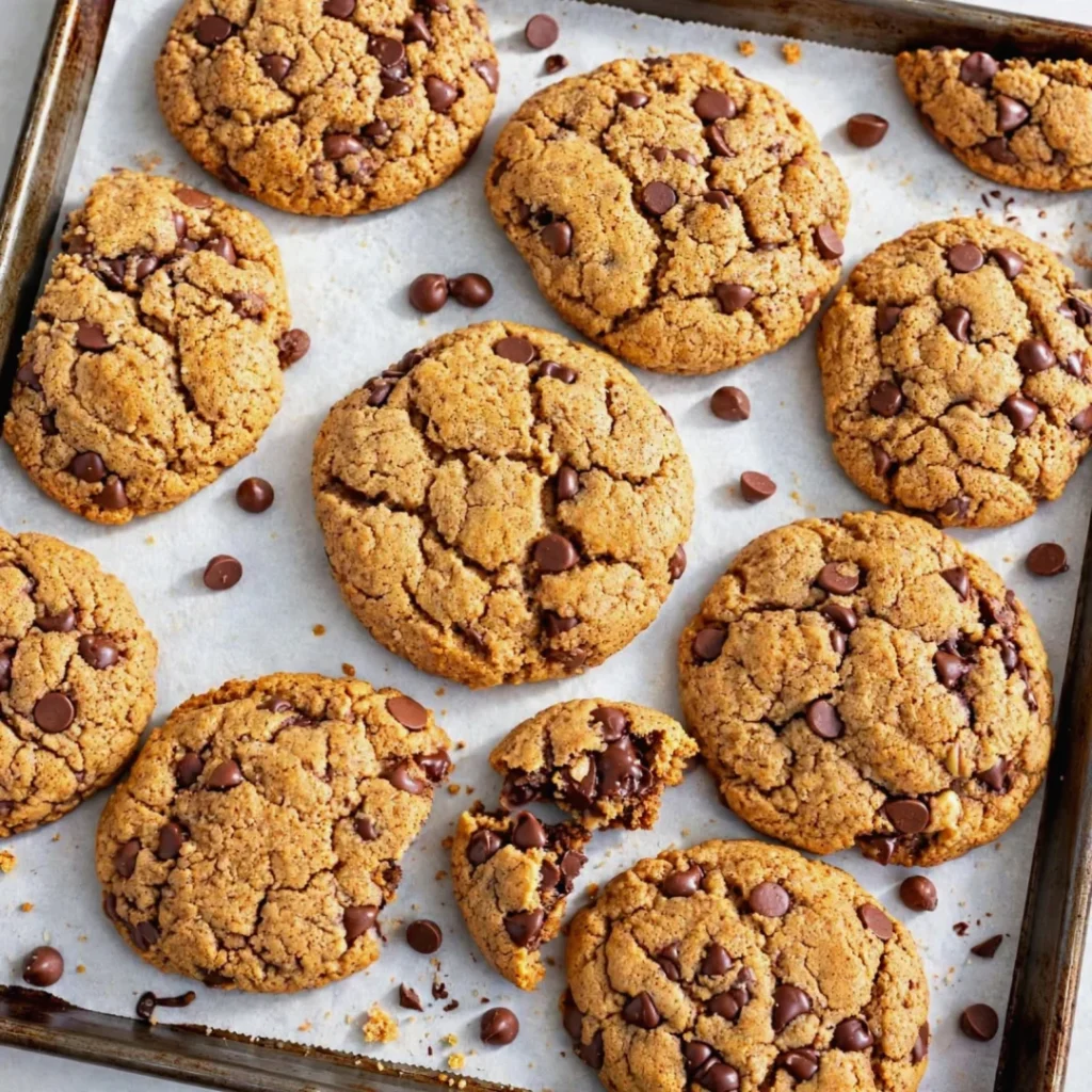Almond Butter Chocolate Chip Cookies (Crisp & Chewy)