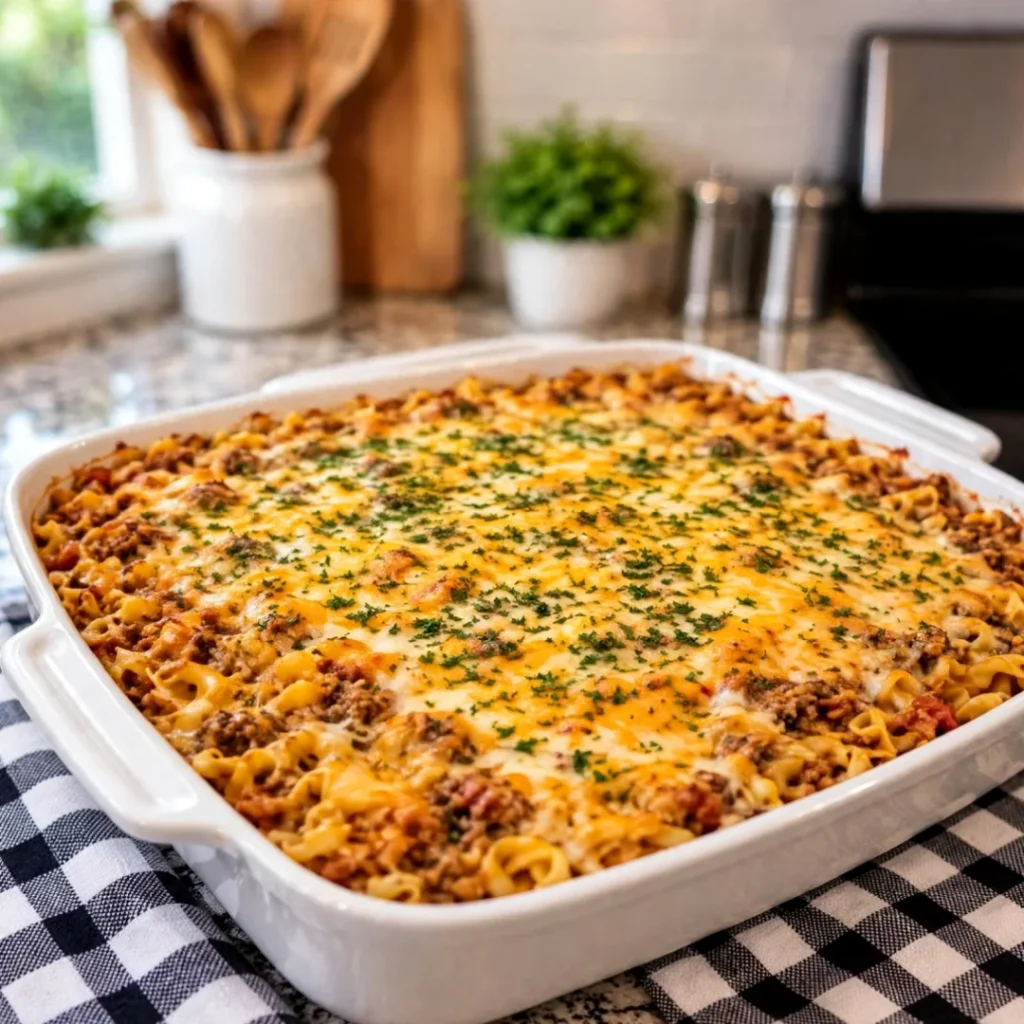 Cheesy Egg Noodle Bake: A Comforting Family Favorite!