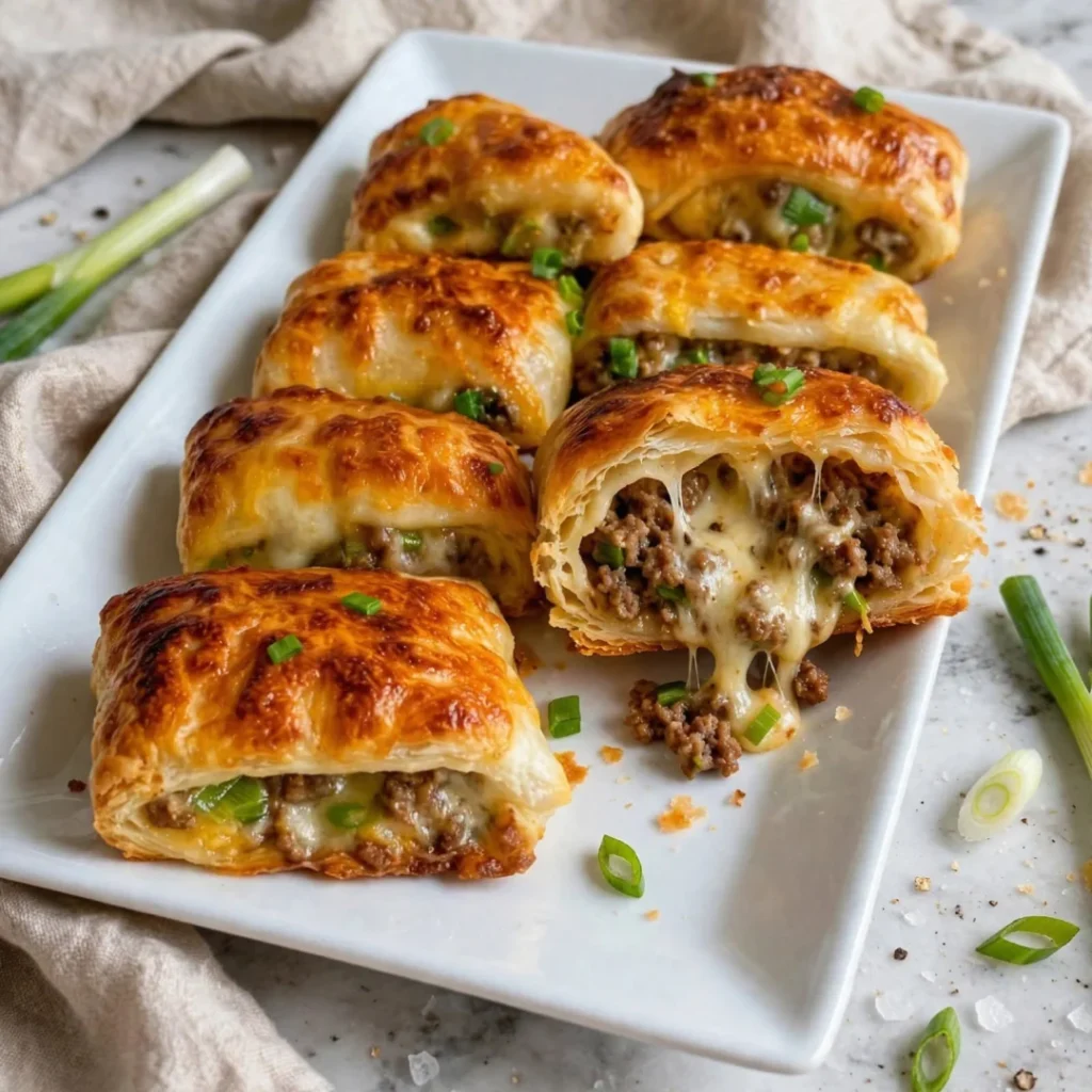 Cheesy Ground Beef Puff Pastry Pockets: The Recipe That Has Everyone Fighting for the Last Piece