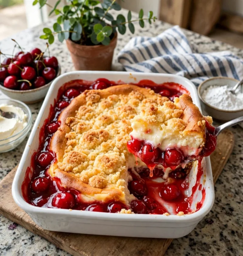 Cherry Cheesecake Dump Cake