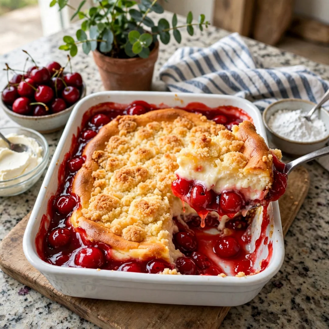 Cherry Cheesecake Dump Cake