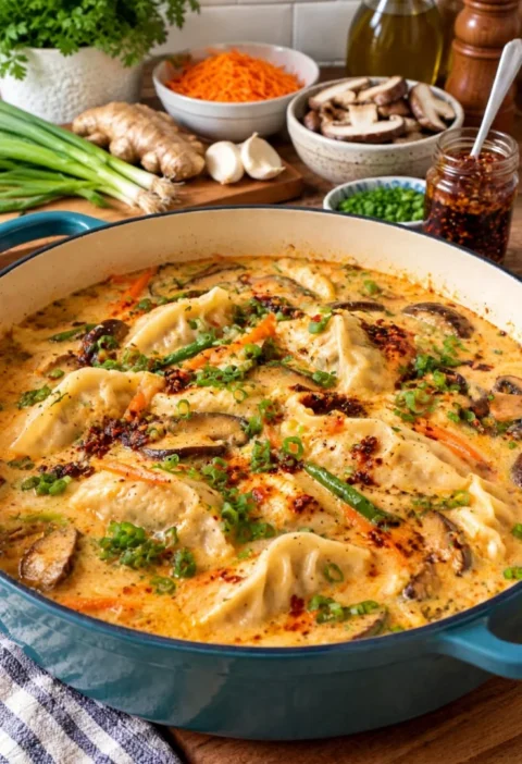 Creamy Potsticker Soup