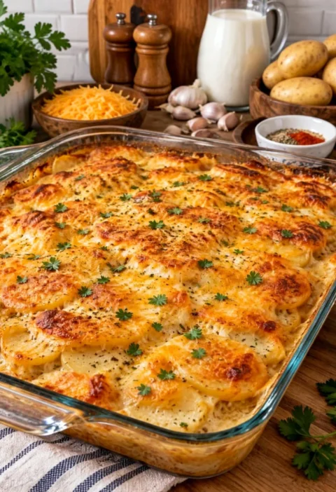 Easy Creamy Cheesy Potato Bake