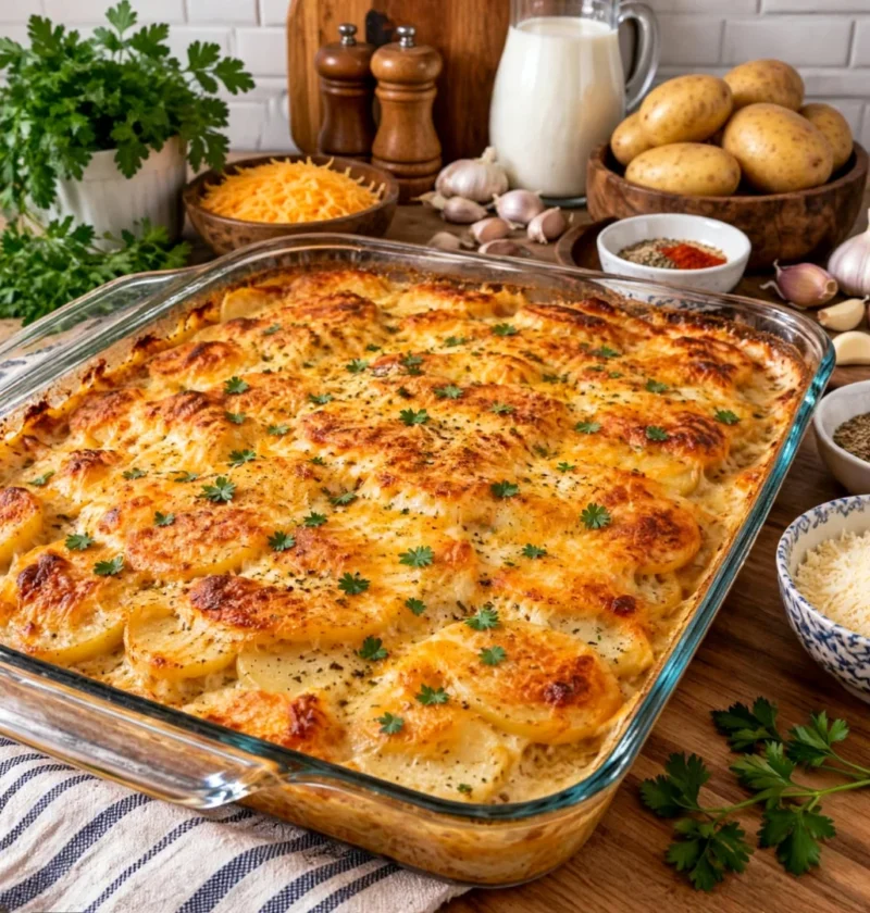 Easy Creamy Cheesy Potato Bake