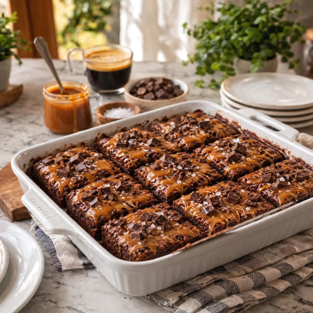 Espresso Caramel Brownies