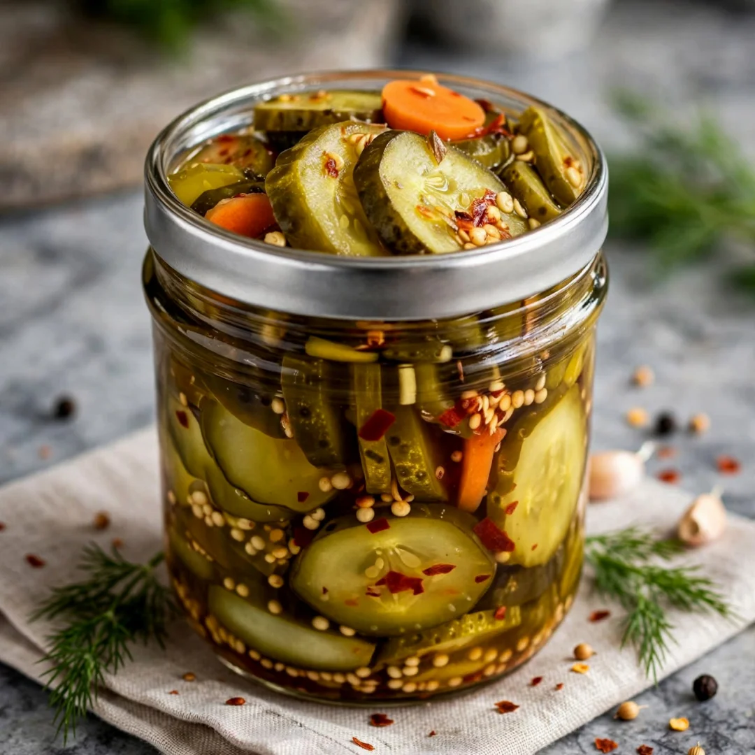 Homemade Spicy Dill Pickles