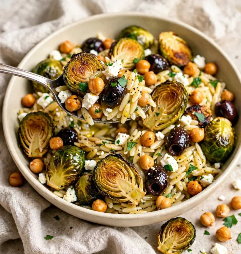 Roasted Brussels Sprouts Orzo