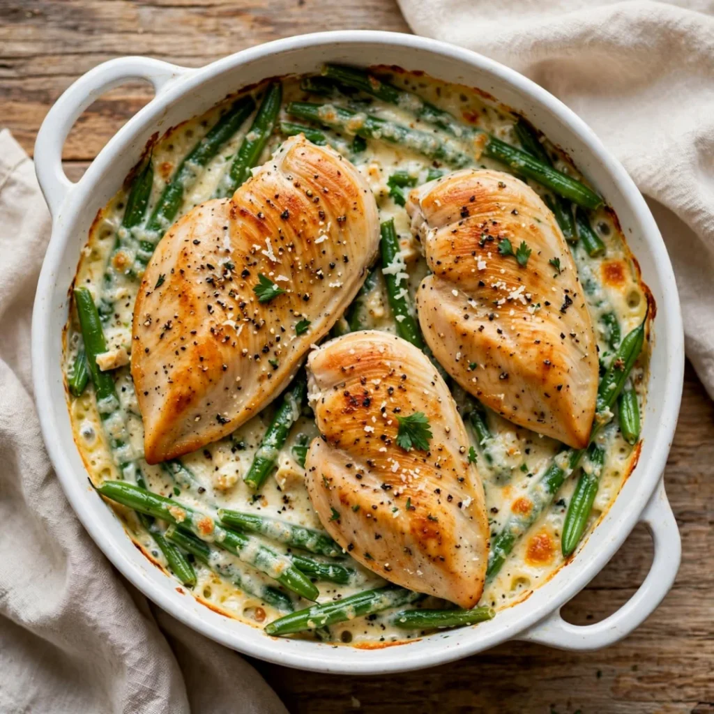 Ruth’s Chris Chicken and Green Bean Bake