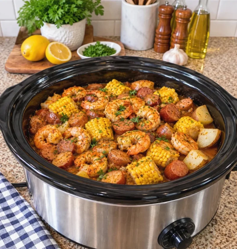 Slow Cooker Cajun Shrimp Boil