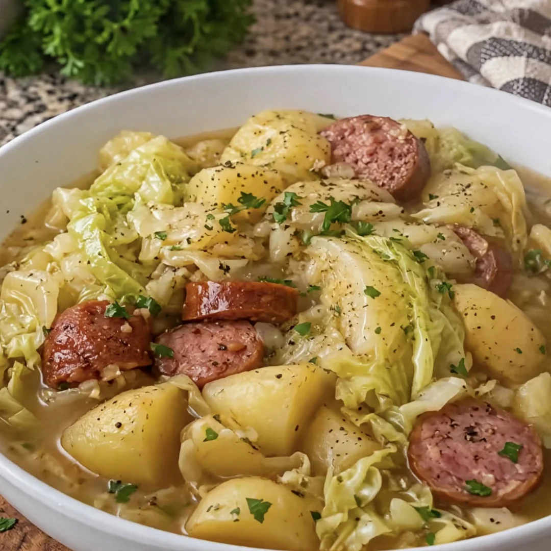 4 Ingredient Crockpot Cabbage and Potatoes