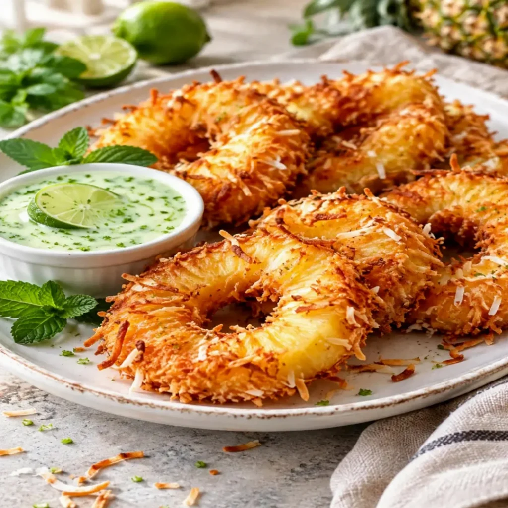 Air Fryer Rum-Soaked Pineapple Rings – easy steps and delicious