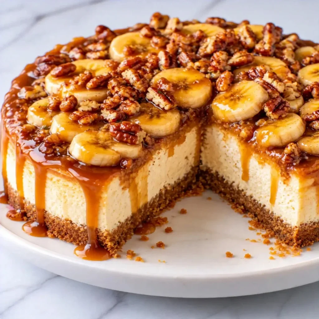 Banana Caramel Nut Cheesecake – Creamy and Irresistible