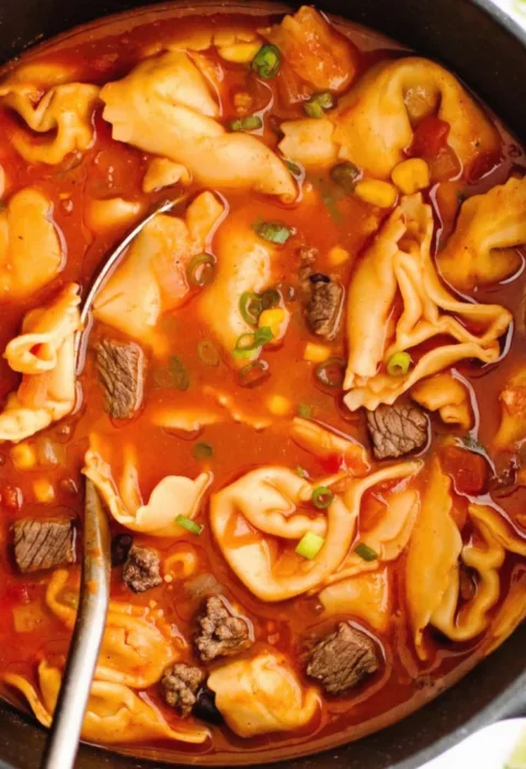 beef tortellini taco soup