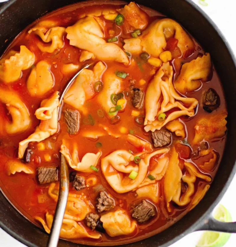 beef tortellini taco soup