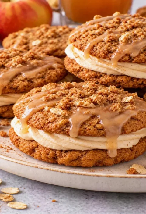 Brown Butter Apple Cider Oatmeal Pies