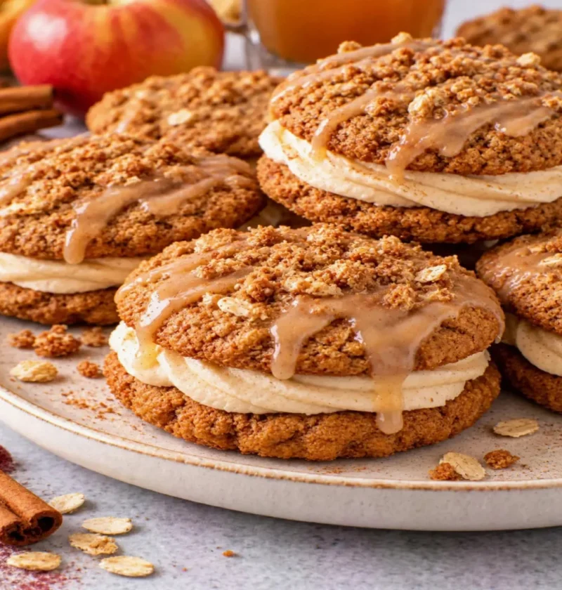 Brown Butter Apple Cider Oatmeal Pies