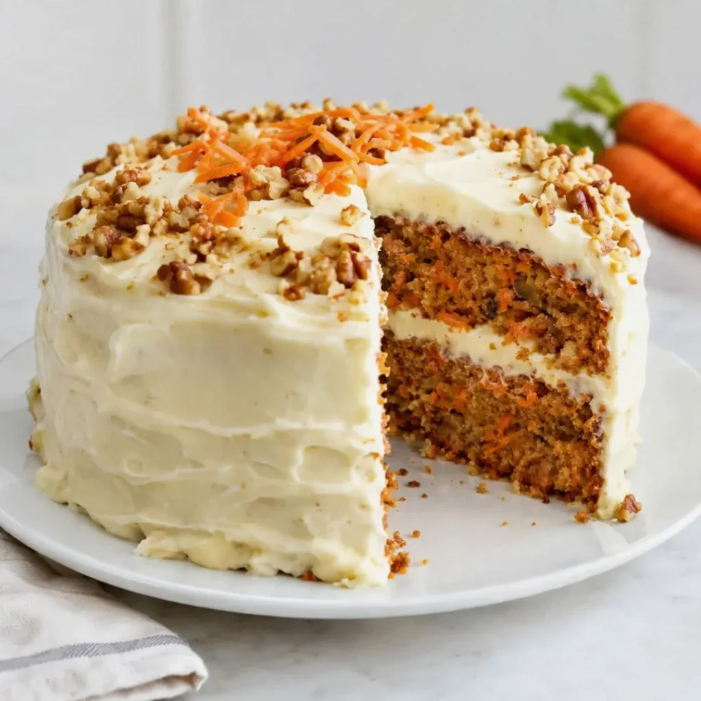 Carrot Cake with Creamy Frosting – Easy and Delicious