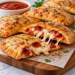 Cheesy Pizza Pockets – Crispy and Flavorful