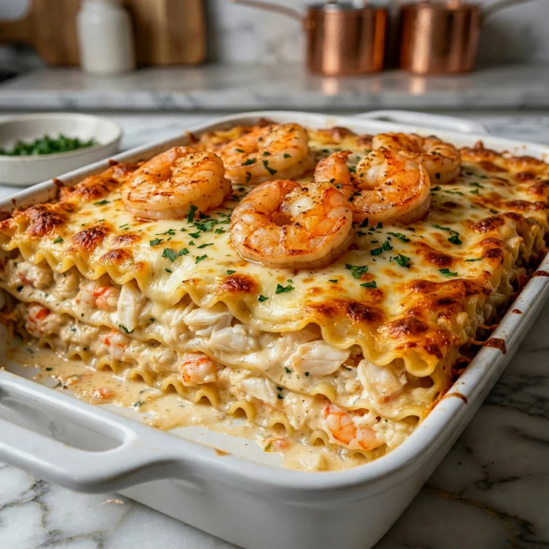 Cheesy Seafood Lasagna