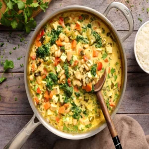 Coconut Curry Beans and Greens