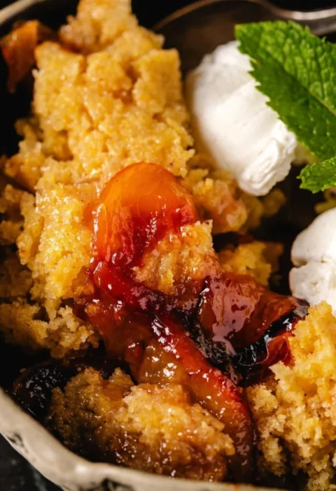 Cornbread Peach Cobbler