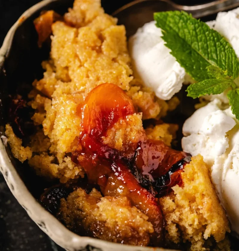 Cornbread Peach Cobbler